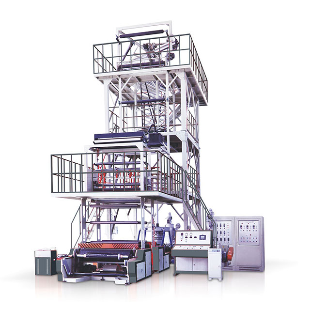 Three-layer Co-extrusion Traction Rotary Film Bubble Internal Cooling Film Blowing Machine